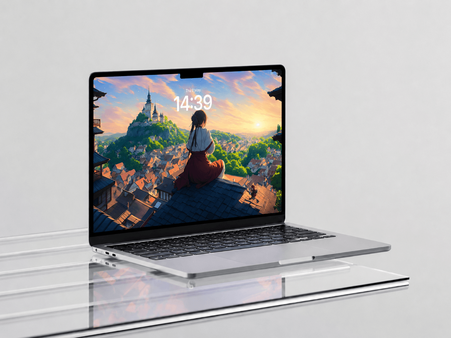Best Mac Lock Screen live wallpaper app: MacBook Pro displaying a custom 4K video wallpaper natively on macOS